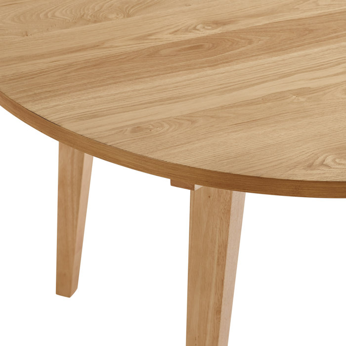 Wade Logan® Japandi Minimal Solid Wood Round Dining Table & Reviews ...